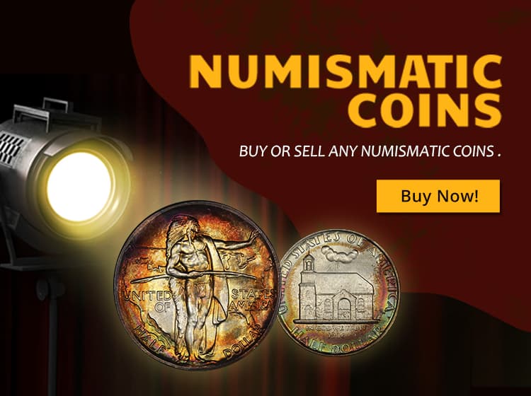 Numismatic coins on the spotlight