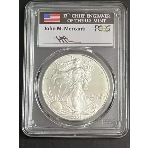 2003 $1 Silver Eagle Mercanti Signature