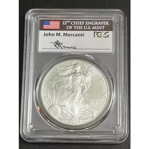 2004 $1 Silver Eagle Mercanti Signature