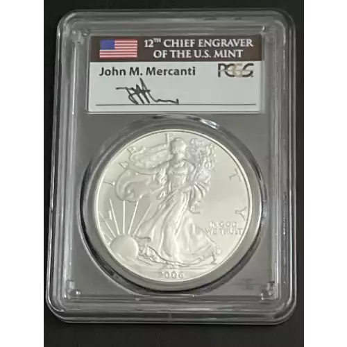 2006 $1 Silver Eagle Mercanti Signature