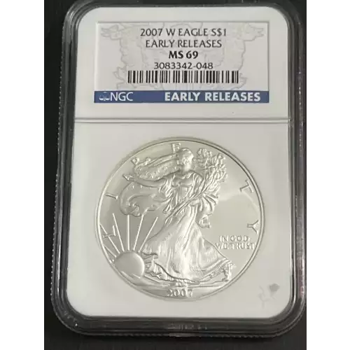 2007 W BURNISHED SILVER EAGLE EARLY RELEASES 