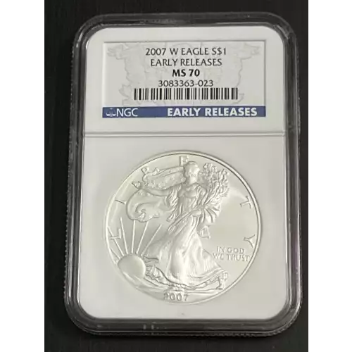 2007 W BURNISHED SILVER EAGLE EARLY RELEASES 