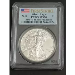 2011-(S) $1 Silver Eagle Struck at San Francisco First Strike