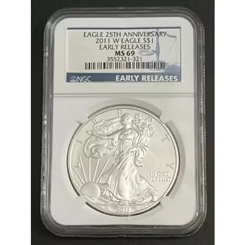 2011 W BURNISHED SILVER EAGLE EARLY RELEASES 