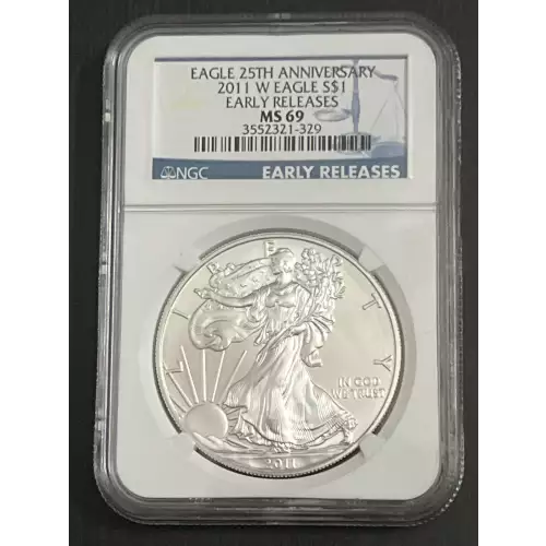 2011 W BURNISHED SILVER EAGLE EARLY RELEASES 