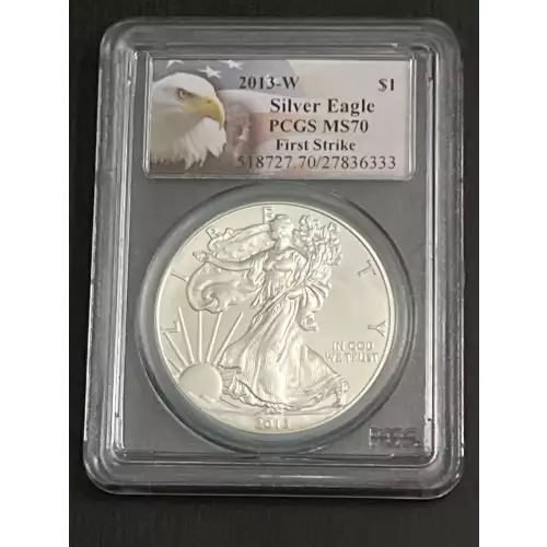 2013-W $1 Burnished Silver Eagle First Strike