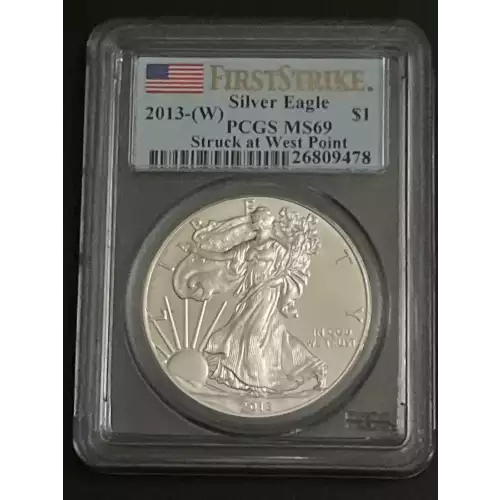 2013-(W) $1 Silver Eagle Struck at West Point First Strike