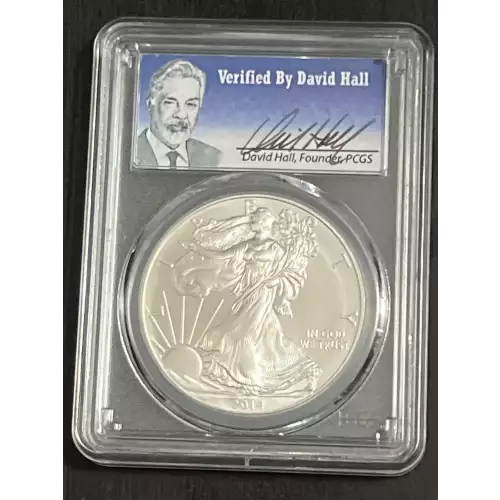 2014-(S) $1 Silver Eagle Struck at San Francisco First Strike David Hall