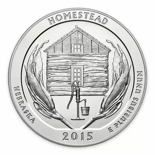 2015 5 oz Silver America the Beautiful Homestead National Park (2)