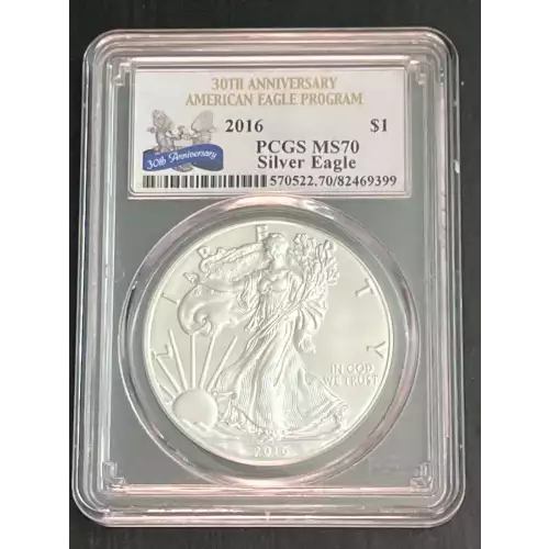 2016 $1 Silver Eagle 30th Anniversary