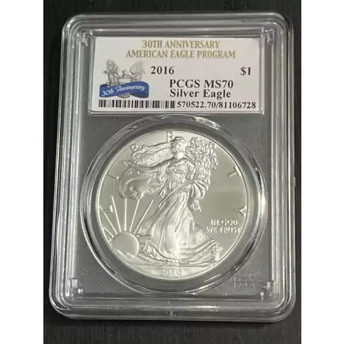 2016 $1 Silver Eagle 30th Anniversary