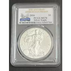 2016 $1 Silver Eagle 30th Anniversary