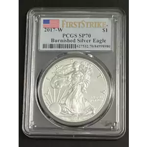2017-W $1 Burnished Silver Eagle First Strike