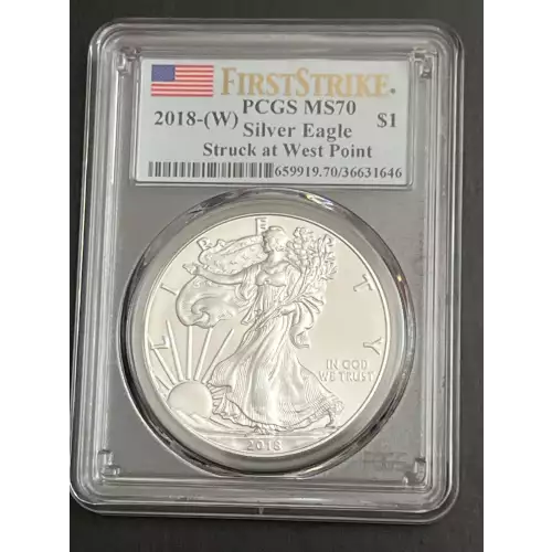 2018-(W) $1 Silver Eagle Struck at West Point First Strike