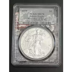 2019 $1 Silver Eagle First Day of Issue Apollo Picture Frame