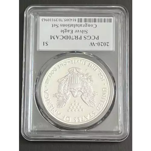 2020-W $1 Silver Eagle Congratulations Set Premier 1 of 500, DCAM (2)