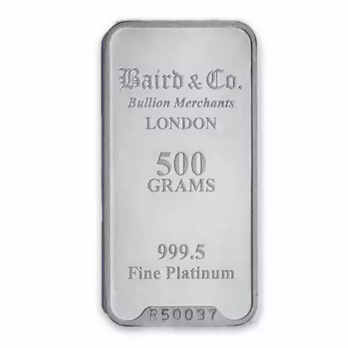 500g Baird & Co Platinum Minted Bar (2)