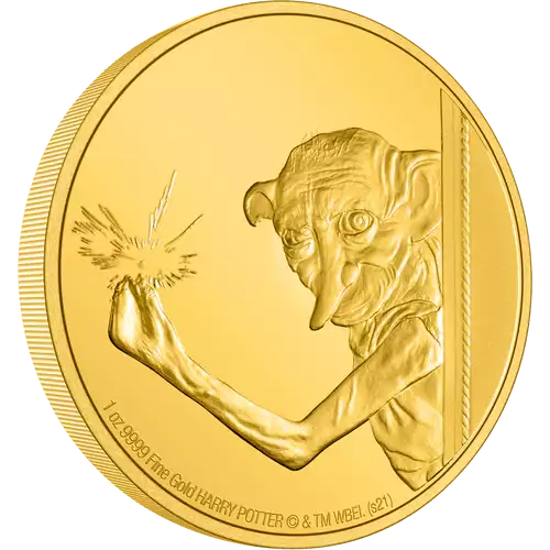 HAPPRY POTTER- 2021 1oz Classic Dobby The House Elf Gold Coin (2)