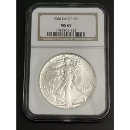 1986-S Bullion Silver Eagles NGC MS-69