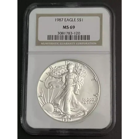 1987-S Bullion Silver Eagles NGC MS-69