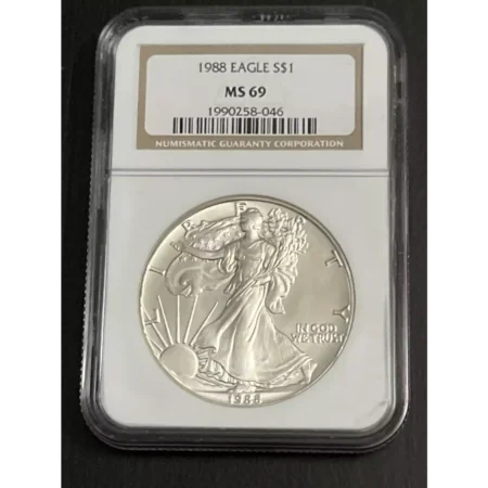 1988 Bullion Silver Eagles NGC MS-69