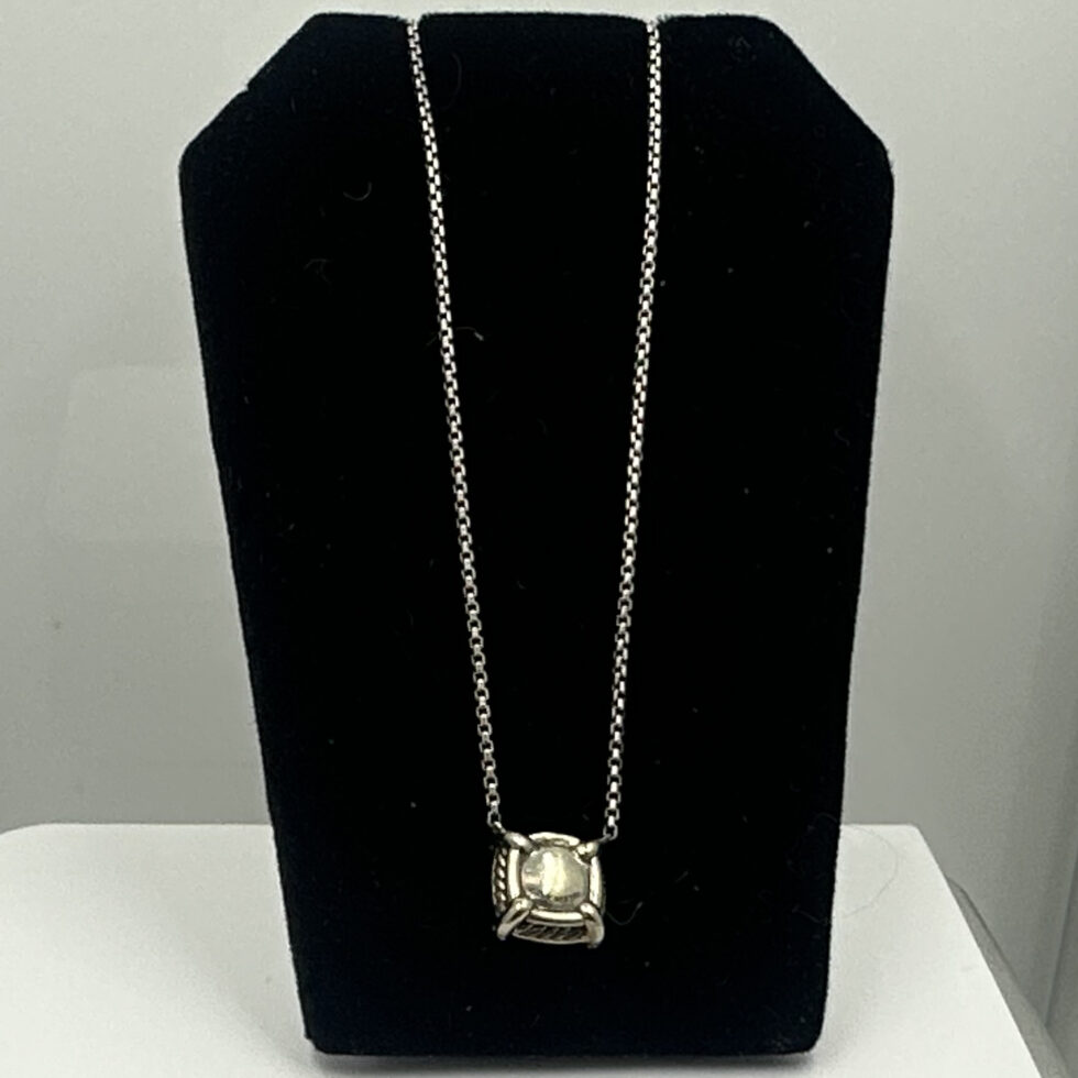 David Yurman Pendant Set Sterling Silver & 18K Gold